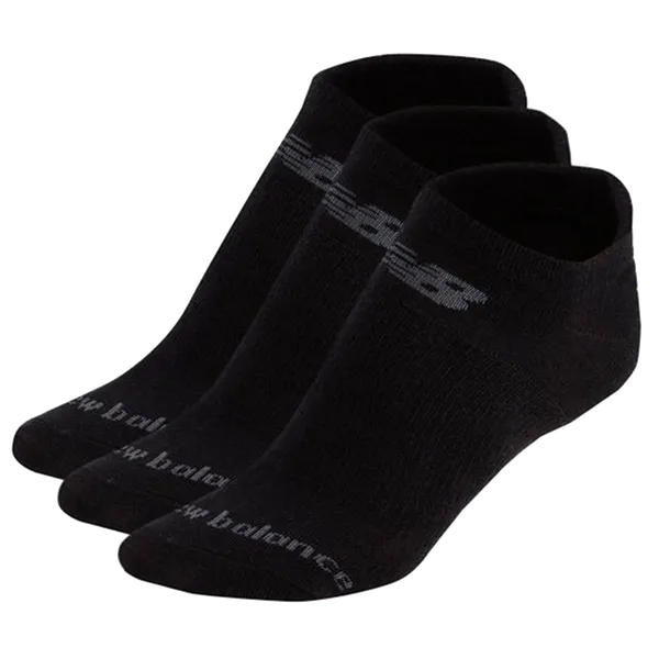 Medias Cortas New Balance Cottom Flat 3 Pack Negro